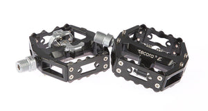 Buzaglo tecora e pedaal all mountain combi + spd zwart