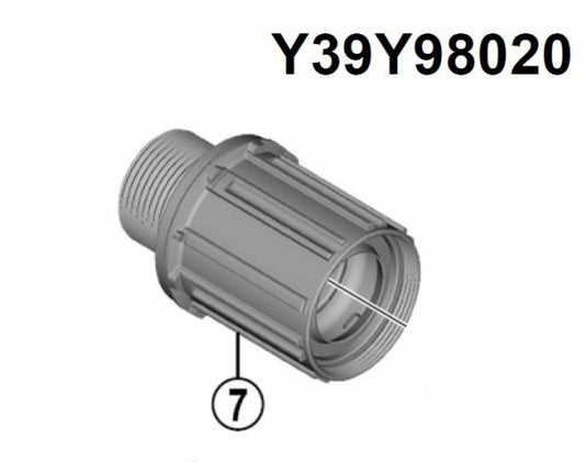 Shimano benelux b.v. shimano y39y98020 cassettebody 8 9 10 spd. fh-m6010 deore