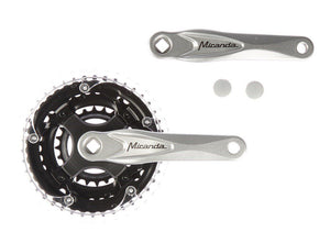 Miranda crankset alu zilver 24 34 42t -5mm verdiept 573145