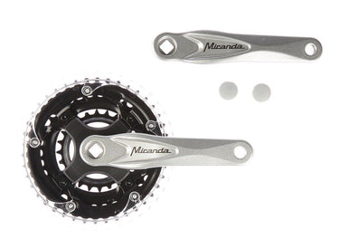 Miranda crankset alu zilver 24 34 42t -5mm verdiept 573145