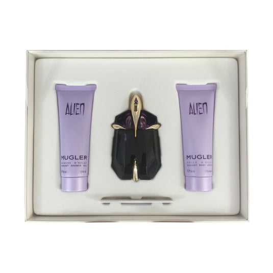 Thierry mugler alien geschenkset eau de parfum spray 60ml + body 50ml + eau de parfum 10ml