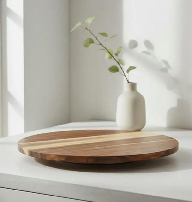 Afbeelding laden in galerijviewer, Lazy susan draaiplateau acacia ø35cm
