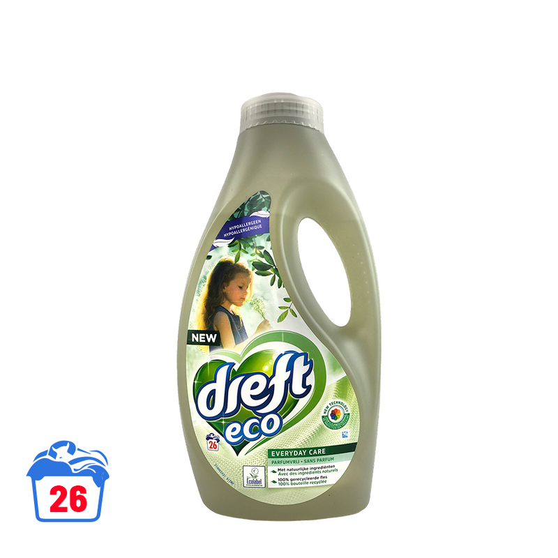 Afbeelding laden in galerijviewer, Dreft wasmiddel eco parfumvrij 1430ml
