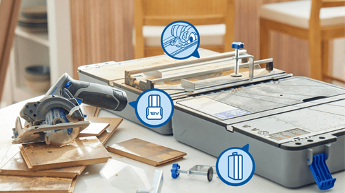 Dremel blueprint 12v compactzaag cs12jm | 12v draagbaar zaagstation | zaagstation + koffer + 1 x 12v 2,0 ah accu + snellader - f013cs12jm