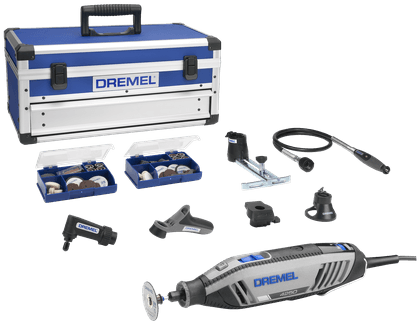 Chargez l'image dans la visionneuse de la galerie, Dremel multitool 4250js | model 4250-6 128 platinum editie | incl. 128 accessoires + ez speedclic + detailhandgreep + lijn-en cirkelfrees - f0134250js
