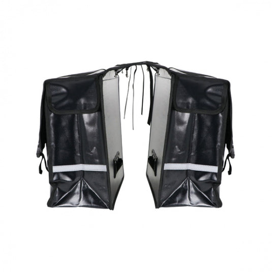 Dresco Dubbele fietstas Transporter 50 liter bisonyl zwart