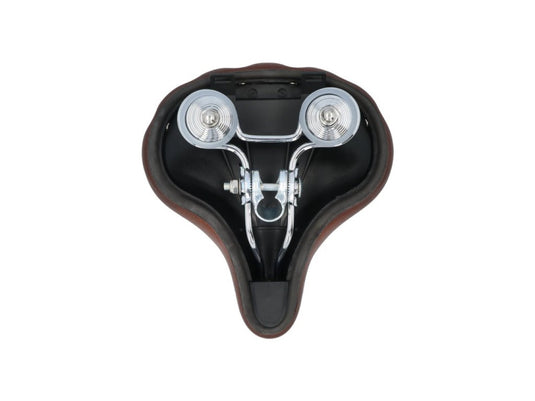 Dresco urban xl fietszadel 90° zithoek bruin