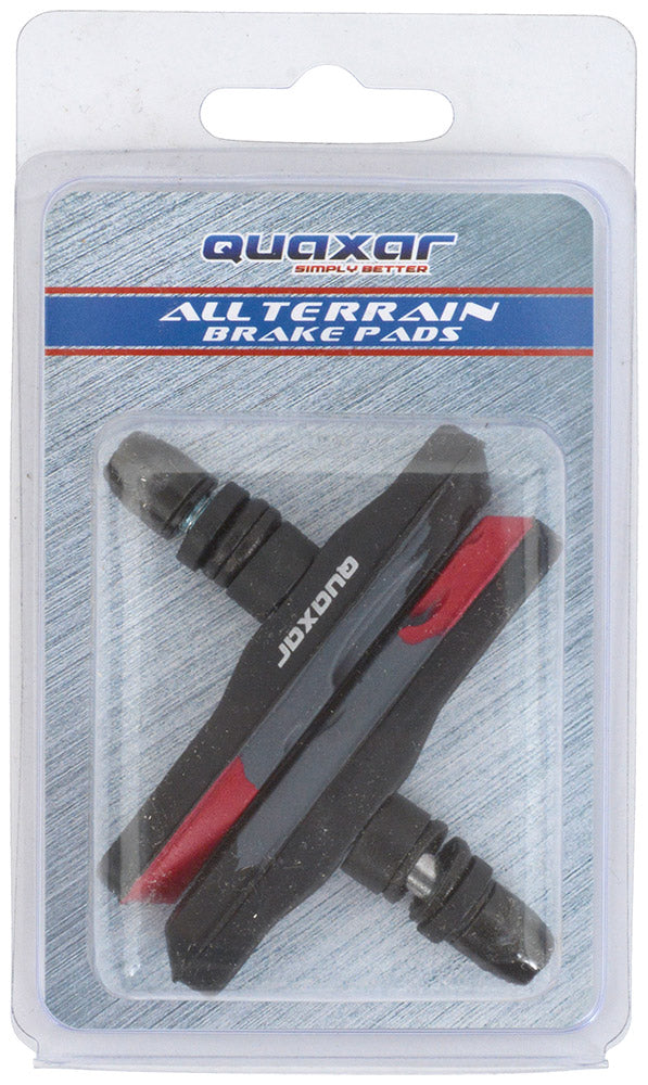 Load image into Gallery viewer, Quaxar triple v-brake color 72mm brake shoes black
