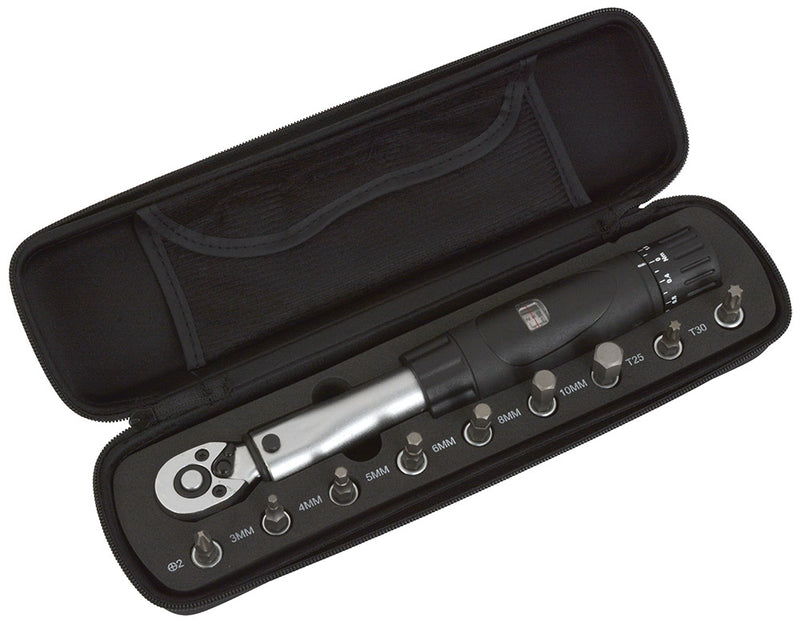 Load image into Gallery viewer, Radon torque wrench 1 4 2-24 nm + 9-piece bit-selection
