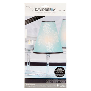 Darice • vellum shade x8 damask blue black