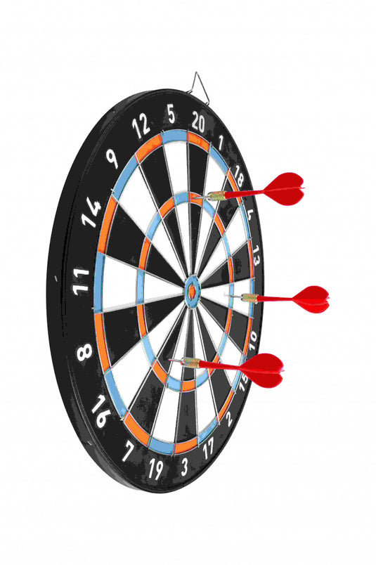 Angeltoys dubbelzijdig magnetisch papieren dartbord space thema