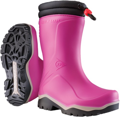 Dunlop k374061 blizzard kinderlaars gevoerd pvc roze grijs zwart - maat 29 - 00.032.005.29