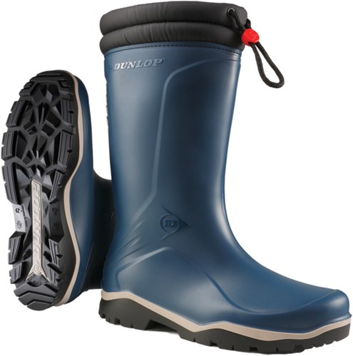 Dunlop k454061 blizzard gevoerde winterlaars pvc blauw - maat 45 - 15.032.075.45