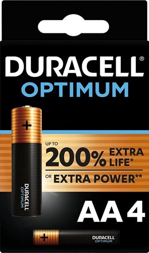 Duracell optimum 200% batterij aa blister(4) - 3014000