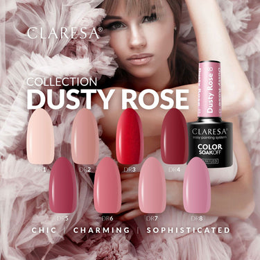 Claresa uv led gellak 5ml dusty rose 1
