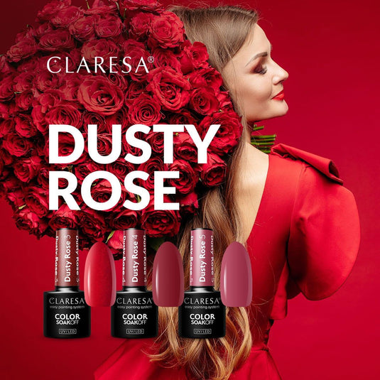 Claresa uv led gellak 5ml dusty rose 3