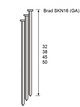Dutack brad skn16 crvs 32mm 20° doos - 2000 stuks - 5138055