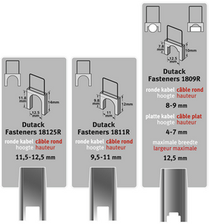 Dutack kabelniet 1811 cnk 12mm blister 200 st. - 5011005