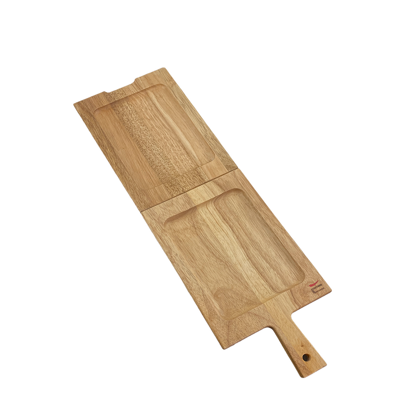 Cargue la imagen en el visor de la galería, Dutch serveerplank flipover teak 20x39x4cm
