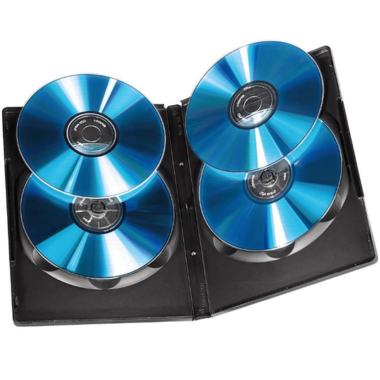 Hama dvd quad box 4dvd zwart 5pak