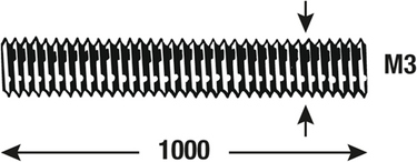 Connex draadstang m3 1m vz - dy250699
