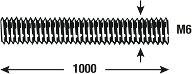 Connex draadstang m6 1m ms - dy250708