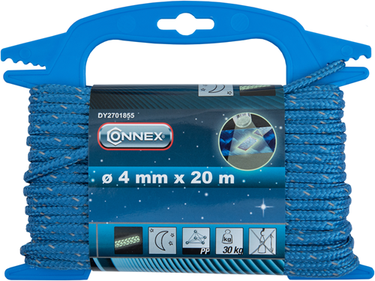 Connex pp touw 4mm 30kg fluo bl haspel 20m - dy2701855