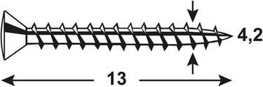 Connex plaatschroef bvk 4.2x13 20st rvs-a4 - dy4834213