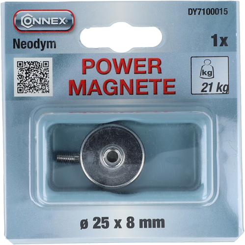 Afbeelding laden in galerijviewer, Connex magneet neodym haak d25 21kg - dy7100015
