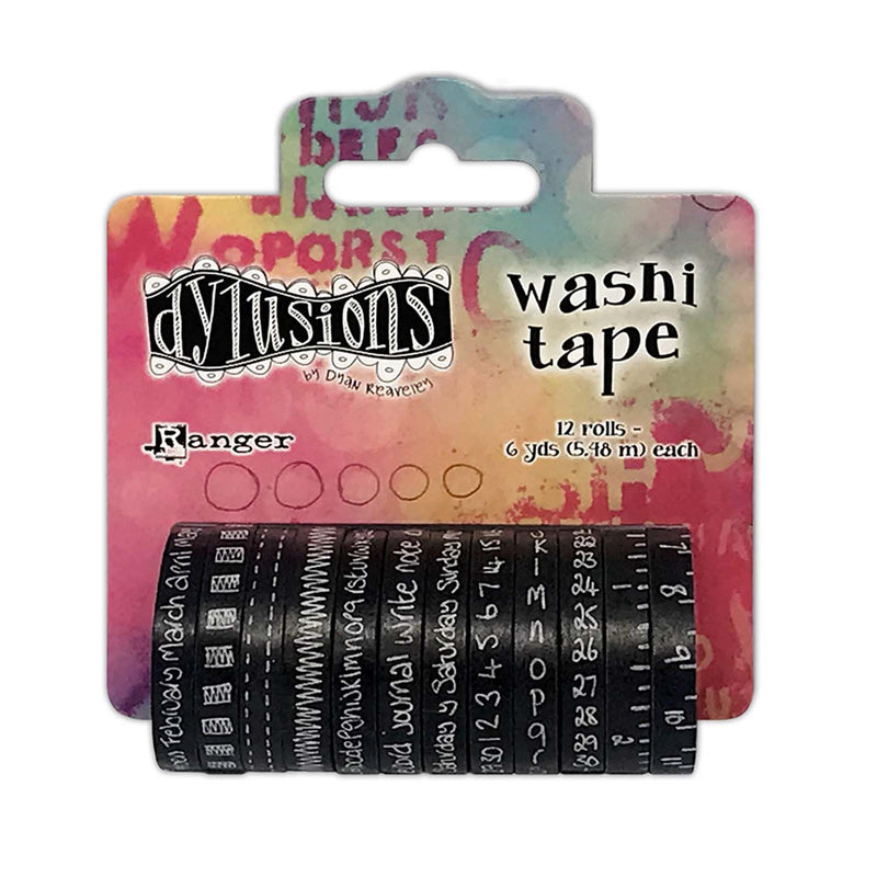 Load image into Gallery viewer, Ranger ink ranger • dylusions washi tape set black 3,5cm x 5,5m 12pieces
