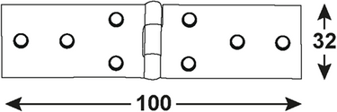 Connex tafelscharnier 100x32 bvz - dyb2006301