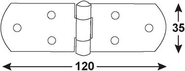 Connex kistscharnier 120x35 bvz - dyb2006401