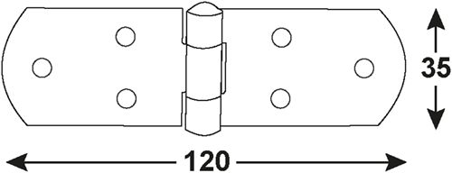 Load image into Gallery viewer, Connex kistscharnier 120x35 bvz - dyb2006401

