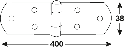 Load image into Gallery viewer, Connex kistscharnier 400x38 bvz - dyb2006601
