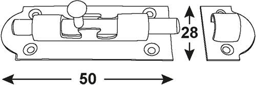 Load image into Gallery viewer, Connex boksgrendel 50x28 sb bvz - dyb2203011
