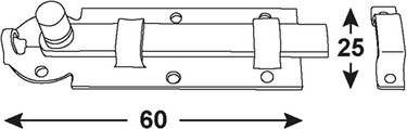 Connex platte schuif 25x60 sb bvz - dyb2206501