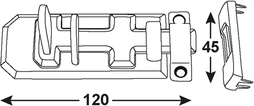 Load image into Gallery viewer, Connex platte veiligheidsschuif 120 sb bvz - dyb2206611
