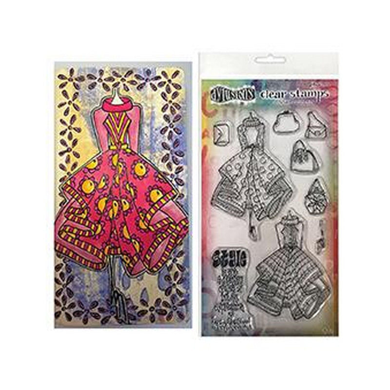 Load image into Gallery viewer, Ranger ink ranger • dylusions couture clear stamps ladies who lunch duo
