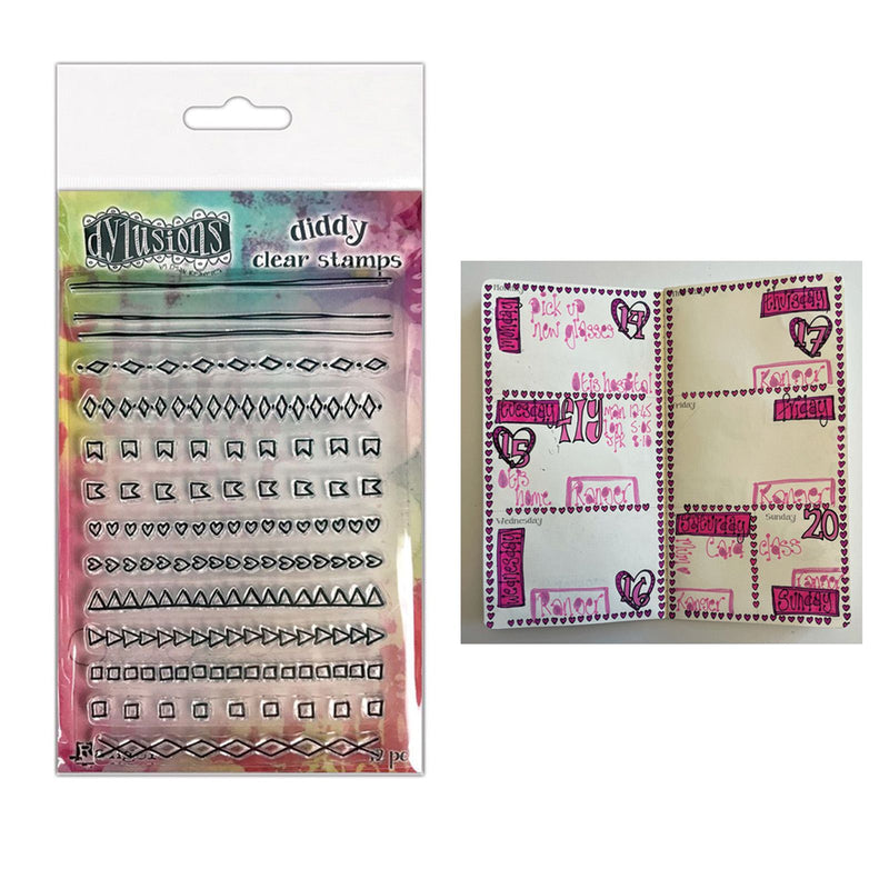 Load image into Gallery viewer, Ranger ink ranger • dylusions diddy clear stamps mini doodles
