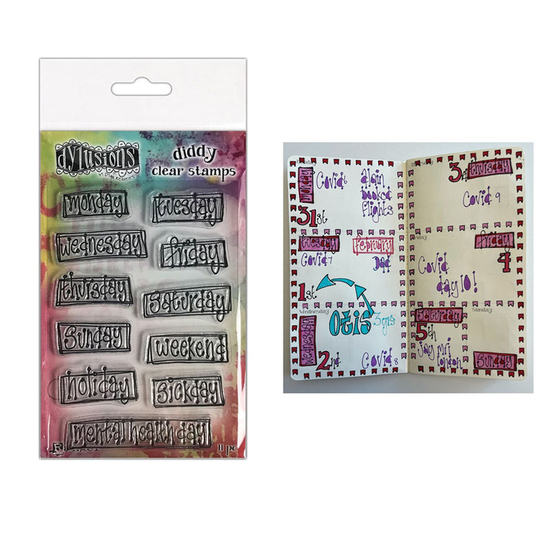 Load image into Gallery viewer, Ranger ink ranger • dylusions diddy clear stamps ooh, what a day!
