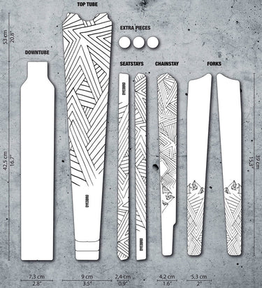 Dyedbro stay free gravel frame protection kit