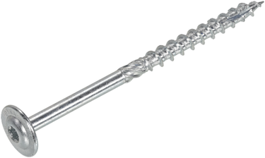 Dynaplus houtbouwschroef verzinkt tellerkop deeldraad +snijpunt torx tx30 6.0x140 70 | 50 stuks - 0286.01.51001