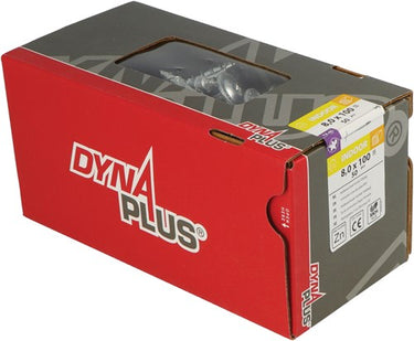 Dynaplus houtbouwschroef verzinkt tellerkop deeldraad +snijpunt torx tx40 8.0x100 55 | 50 stuks - 0286.01.62601