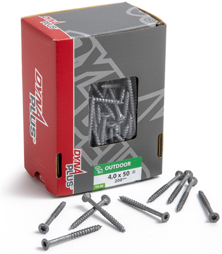 Afbeelding laden in galerijviewer, Dynaplus unischroef spaanplaatschroef ar-coating platkop deeldraad torx tx20 4.0x50 30 | 200 stuks - 0281.08.25902
