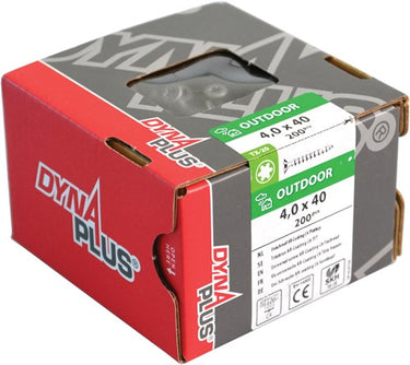 Dynaplus unischroef spaanplaatschroef ar-coating platkop deeldraad torx tx25 5.0x50 30 | 200 stuks - 0281.08.41902