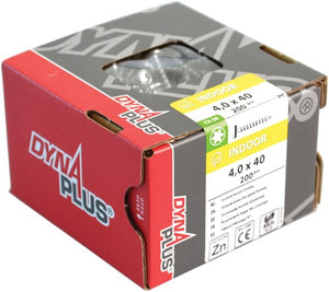 Dynaplus unischroef verzinkt cilinderkop voldraad torx tx20 4.0x30 | 200 stuks - 0282.01.25201
