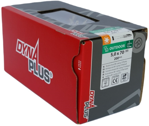 Laden Sie das Bild in Galerie -Viewer, Dynaplus vlonderschroef xtreme ar-bronze platkop-60° deeldraad +snijpunt torx tx25 5.0x70 35 | 200 stuks - 0283.08.42201
