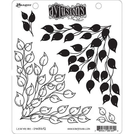 Ranger ink ranger • dylusions cling stamps leaf me be