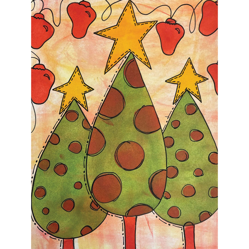 Load image into Gallery viewer, Ranger ink ranger • dylusions stencil a ton of trees
