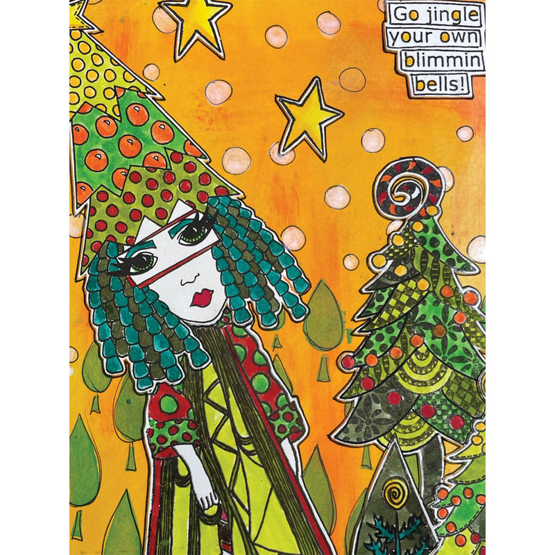 Load image into Gallery viewer, Ranger ink ranger • dylusions stencil tree border
